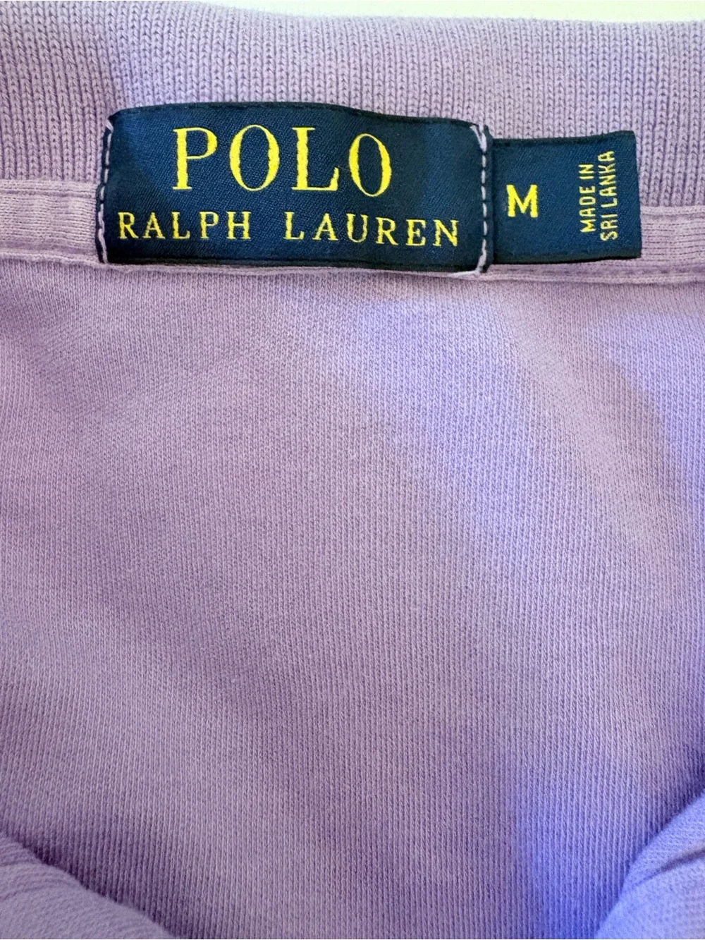 Ralph Lauren Men’s Lavender Polo with Lime Logo